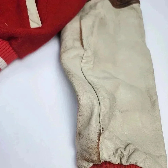 Vintage Louisville Slugger Wool and Leather Varsity Jacket Men’s Size Small - Picture 2 of 9